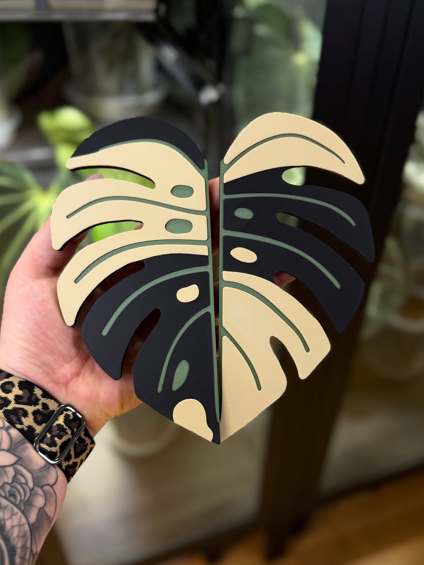 Vitrinen Griff Monstera Variegata